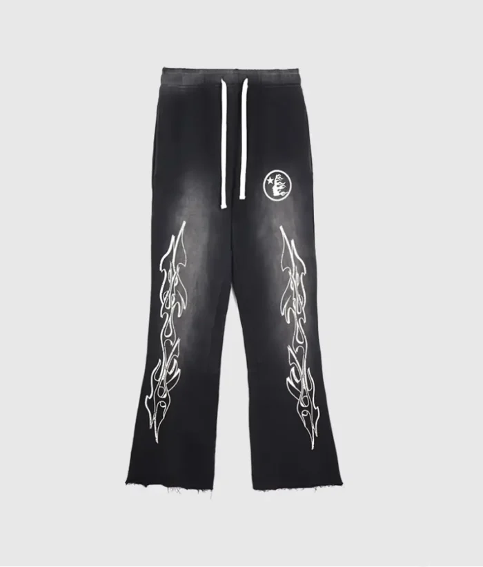 Hellstar Flame Flare Sweatpants Black