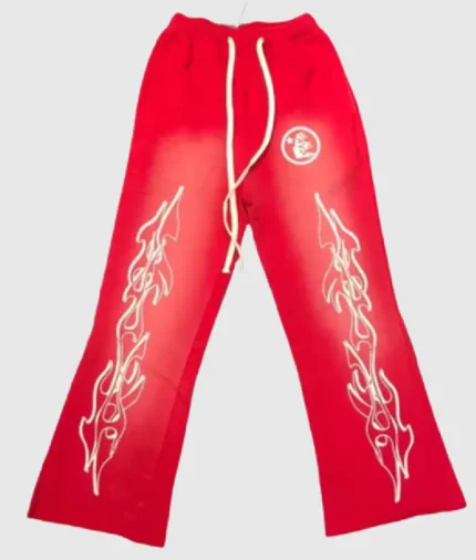 Hellstar Studios Flame Sweatpants Red