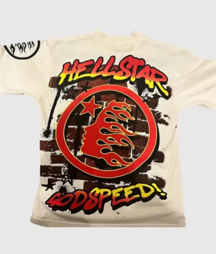 Hellstar Studios God Speed T-Shirt Cream