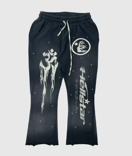 Hellstar Studios Racer Flare Sweatpants Black